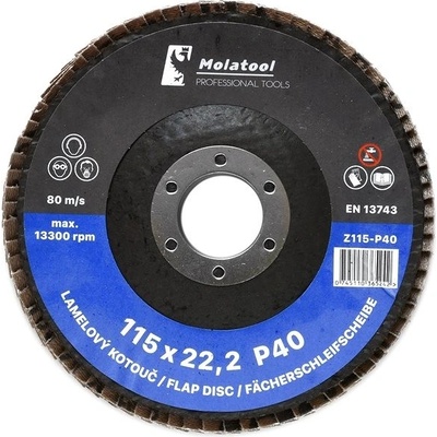 Molatool Lamelový brusný kotouč 115 mm P40 Z115-P40