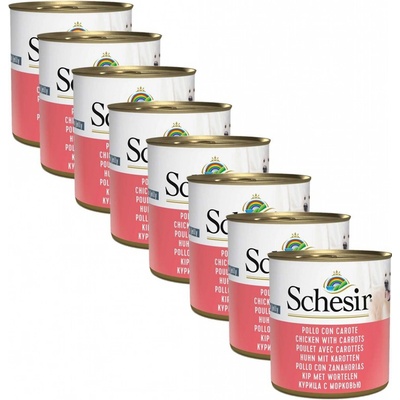 Schesir Dog Adult kuřecí s mrkví 8 x 285 g