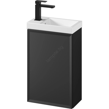 Cersanit S801-569 - Стенен шкаф за баня с мивка MILLE 40x22 см черен (CS0261)