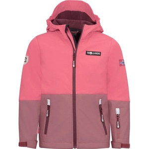 TROLLKIDS Детско софтшел яке Trollkids Kid's Skjorta Jacket Softshell jacket - Pink Salmon / Frozen Berry - размер 116 (EU) (703-6162-0715)