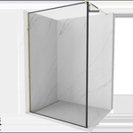 Mexen Kioto душ стена Walk-in 80 x 200 см, черна рамка 8 мм, златна - 800-080-101-50-70 (800-080-101-50-70)