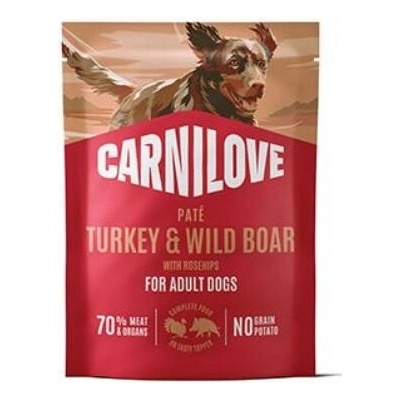 Carnilove Dog Paté Turkey&Wildboar+Ros. 300 g