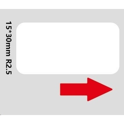 A2A68601301, 15x30mm, 195 бр. , бели самозалепващи се етикети (A2A68601301)