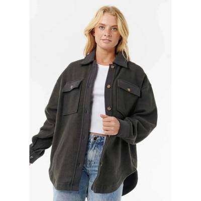 Rip Curl High Tide Fleece Shacket Washed Black
