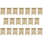 PartyDeco Украса за маса - юта с номер 20 бр