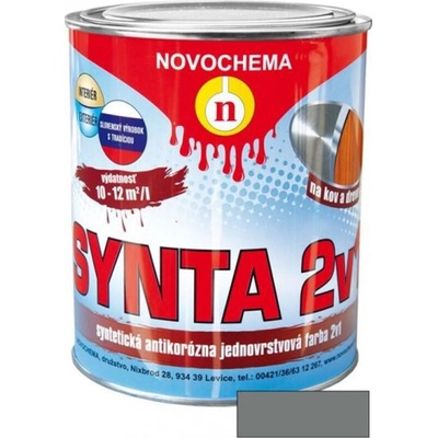 Novochema synta 2v1 Jednovrstvová antikorózna farba 9110 hliníková 5 kg
