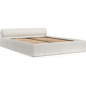 Maison de Reve Кремаво двойно легло 160x200 cm тапицирано с място за съхранение с включена подматрачна рамка Solvo - Maison de Rêve (SOLVO160_MDR_P0_NEV02_M0_NF_T0_L1)