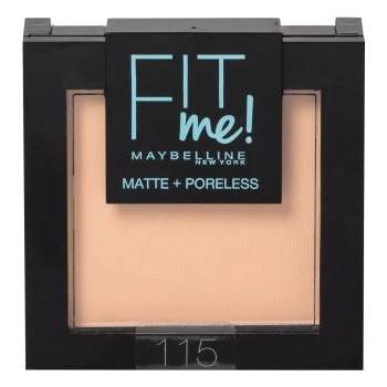 Maybelline Fit Me! Matte + Poreless компактна матираща пудра 9 g нюанс 115 Ivory