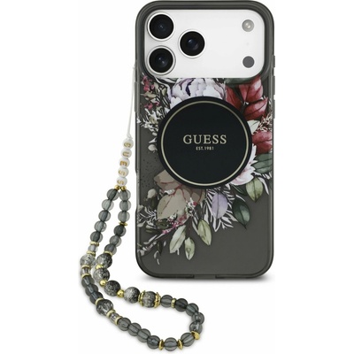 GUESS IML Flowers Strap MagSafe Задний Чехол за iPhone 17 Pro Max Black Guess | Cheren | МЪЖЕ | UNI