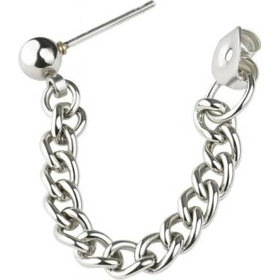 Solla Chainon unisex náušnica zo zliatiny strieborná CH-Z-NA8