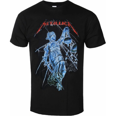 Tričko metal ROCK OFF Metallica Blue Justice černá