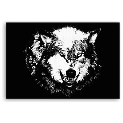 Fotoobraz 90x60 cm střední Wolf