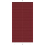 vidaXL Плисирана щора, бордо червена, 105x200 см, ширина на плата 104, 4 см, полиестер (4015263)