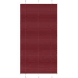 vidaXL Плисирана щора, бордо червена, 105x200 см, ширина на плата 104, 4 см, полиестер (4015263)