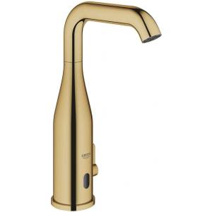 GROHE Essence E - Инфрачервен електронен смесител за мивка със смесително устройство и регулируем температурен ограничител, Cool Sunrise 36445GL0 (36445GL0)