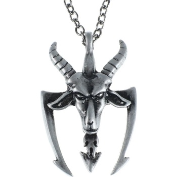 Image 1 of Leather & steel fashion Колие с висулка Бафомет - lsf4 09