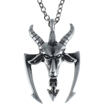 Leather & steel fashion Колие с висулка Бафомет - lsf4 09