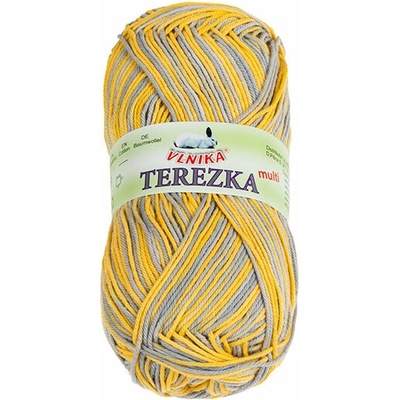 BELLATEX Priadza Terezka multi 50 g - 262 horčicová, šedá