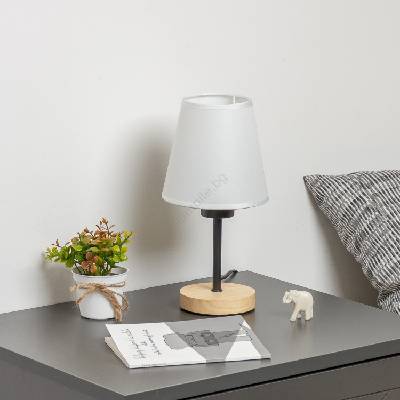 Brilagi - Настолна лампа NUBILA WOOD 1xE27/25W/230V дъб/бял (BG1567F)