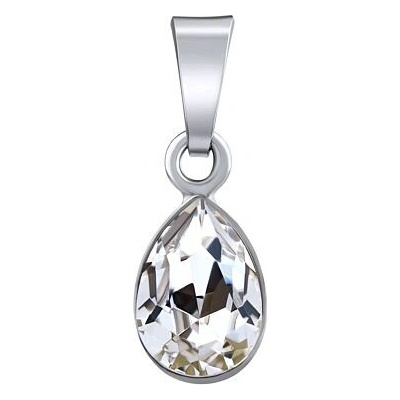SILVEGO Stříbrný přívěsek Drop ve tvaru kapky Swarovski Crystals čirý VSW4320P10W