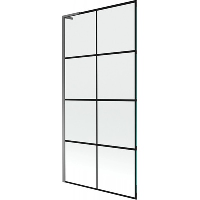 Mexen Next L параван за вана с 1 крило 90 x 150 см, черна мрежа, gun metal - 895-090-000-03-77-95 (895-090-000-03-77-95)