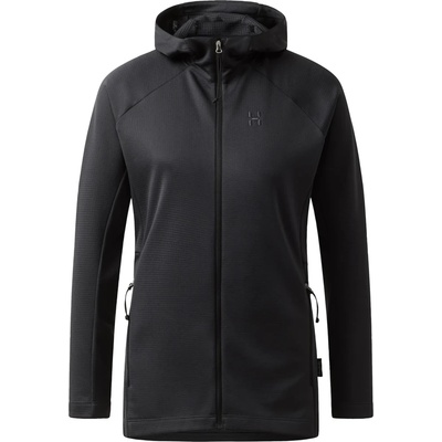 Haglöfs Дамско поларено яке Haglöfs Women's Korp Mid Hood Fleece jacket - True Black - размер XS (105-6142-0311)