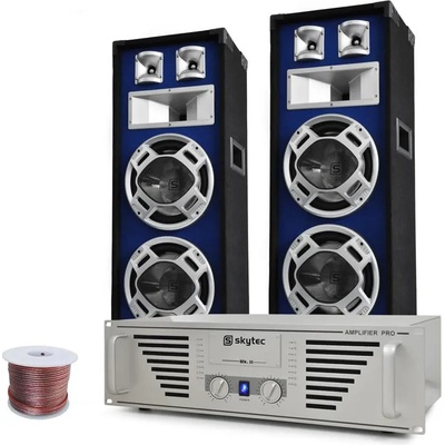 Electronic-Star DJ PA комплект Bass TiTan, усилвател, репродуктор, 1600 W (Pl-3101-2733) (Pl-3101-2733)