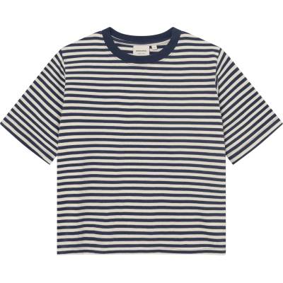 DEDICATED Дамска тениска DEDICATED Women's T-Shirt Vadstena Stripes T-shirt - Stripes Insignia Blue (916-1388-0513)