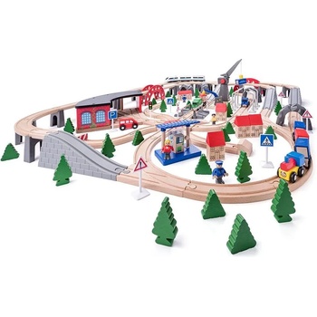 Image 1 of Woodyland Дървен влак " индустриална зона" - 200 части - Woody