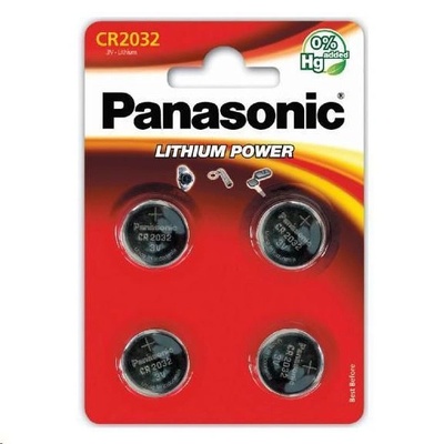 Panasonic Батерии Panasonic Litiu CR2032, 3V, 4 броя (CR-2032EL/4B)