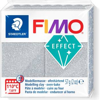 Image 1 of FIMO Полимерна глина Staedtler Fimo Effect, 57g, бледо сребрист 812 (21896-А-БЛ.СРЕБР)