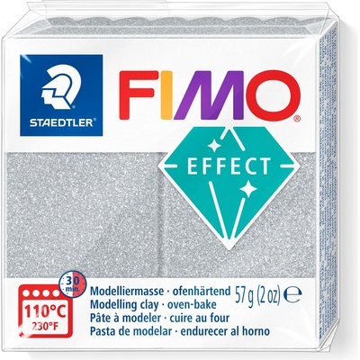 FIMO Полимерна глина Staedtler Fimo Effect, 57g, бледо сребрист 812 (21896-А-БЛ.СРЕБР)