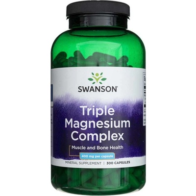 Swanson Triple Magnézium Complex 400 mg 300 kapsúl