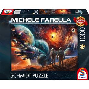 Schmidt Spiele Пъзел Schmidt от 1000 части - Космически цветове (58536)