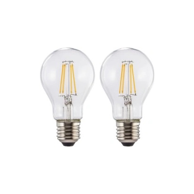 Xavax LED Filament žárovka , E27, 806 lm nahrazuje 60 W , teplá bílá, čirá, 2 ks v krabičce