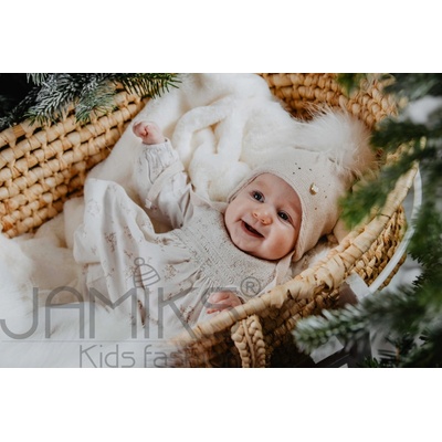 Jamiks Béžová detská zimná čiapka Madissa II