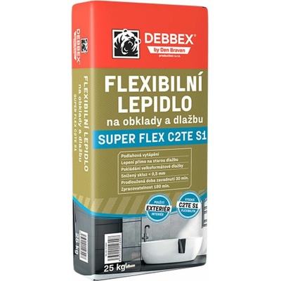 Den Braven SUPER FLEX C2TES1 Flexibilní lepidlo na obklady a dlažbu 25 kg – Zboží Mobilmania