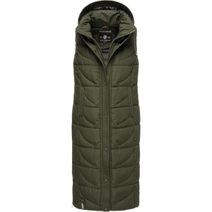 Navahoo BREZELCHEN Дълга дамска жилетка, тъмна маслина (N-105-571.BREZELCHEN.418.dark-olive)