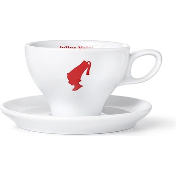 Julius Meinl бяла порцеланова чаша с чинийка за капучино 200 мл