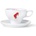 Julius Meinl бяла порцеланова чаша с чинийка за капучино 200 мл