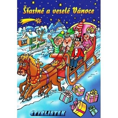 Pohlednice Vánoční Čtyřlístek