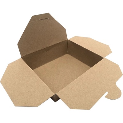 HIT OFFICE Menu box KRAFT PE 19,5 x 14 x 6,5 cm (1800 ml) - hnědá