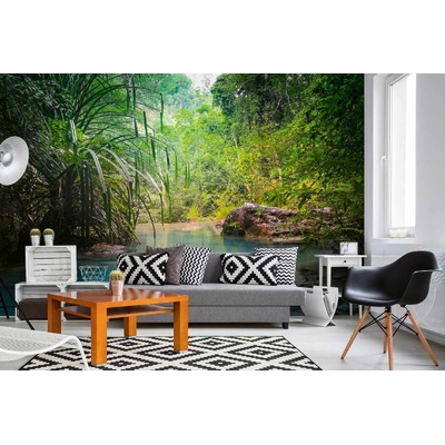 DIMEX ART Самозалепваща се флизелинова фототапета бистра вода в джунглата 375 x 250 см