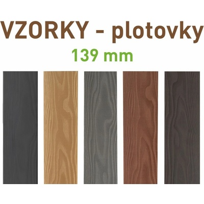 Vzorky plotových prken NEXTWOOD 139 mm