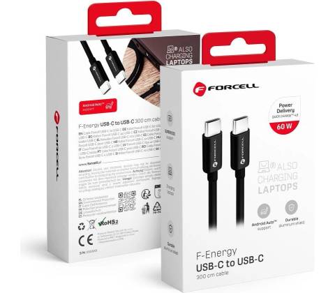 Forcell C338 typ C- typ C, 3m, černý