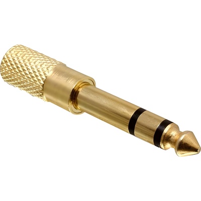 Delock konvertor stereo zástrčka 6,35 mm > stereo jack 3,5 mm 3 pin kov 65361