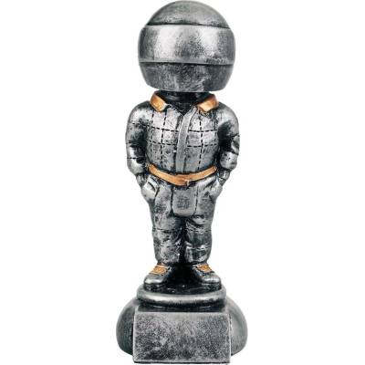 Trofej jezdec 17 cm Stříbrná