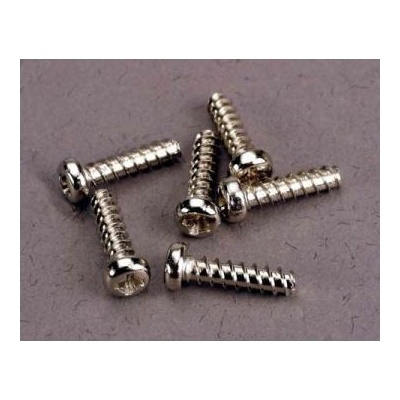 Traxxas кръстата винт 2.6x10mm полукръгла глава цинк. (6)