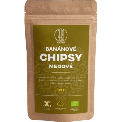 BrainMax Pure Banánové chipsy medové BIO, 150 g