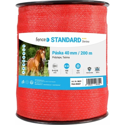 Elektrická páska 40 mm široká, oranžová, dĺžka 200 m